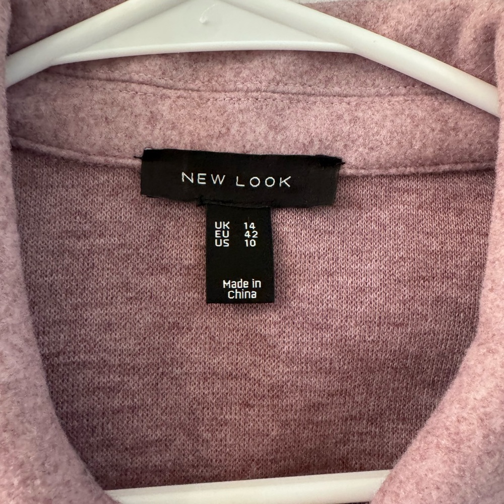 Mauve Button Up Shirt Jacket With Front Pockets S… - image 2